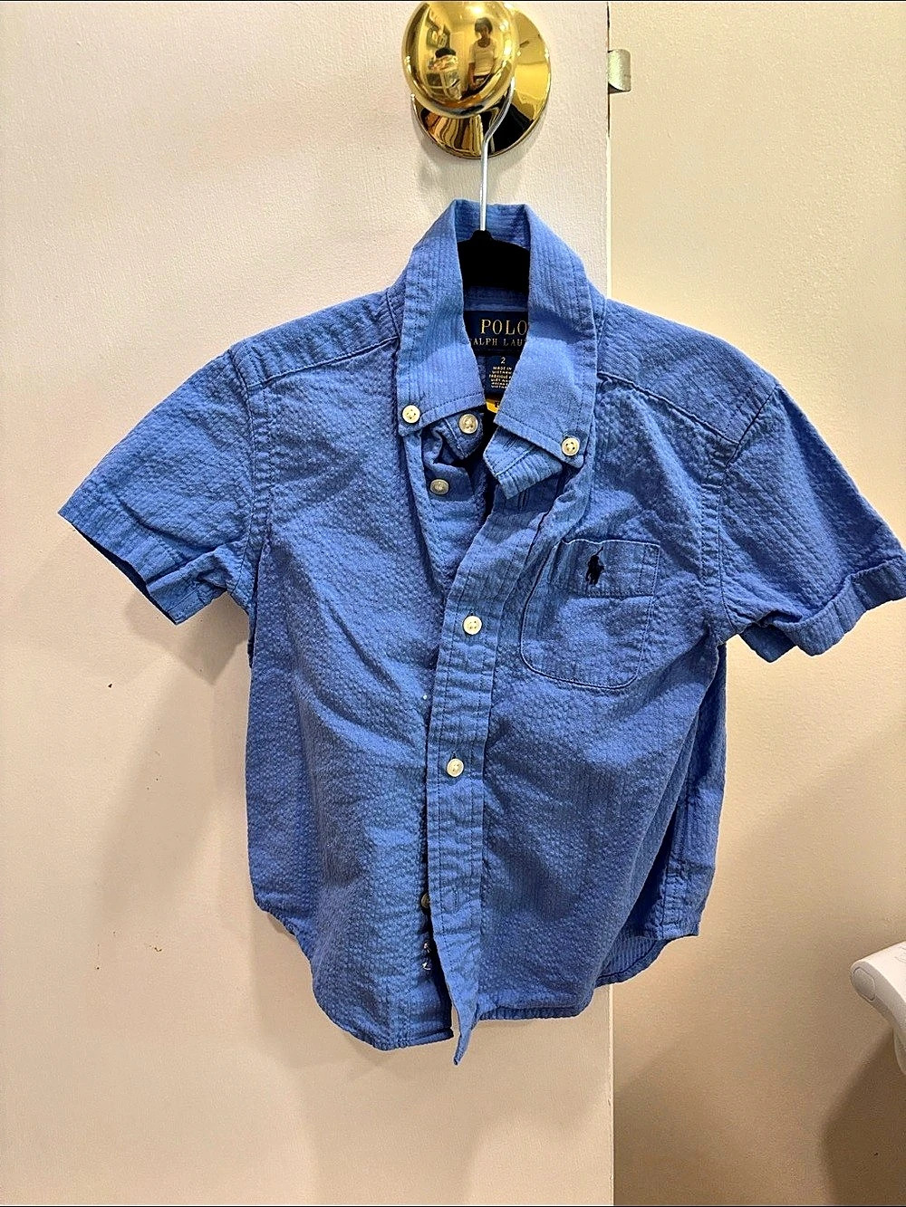 Polo Ralph Lauren Striped Cotton Seersucker Short-Sleeve Shirt Boys 2